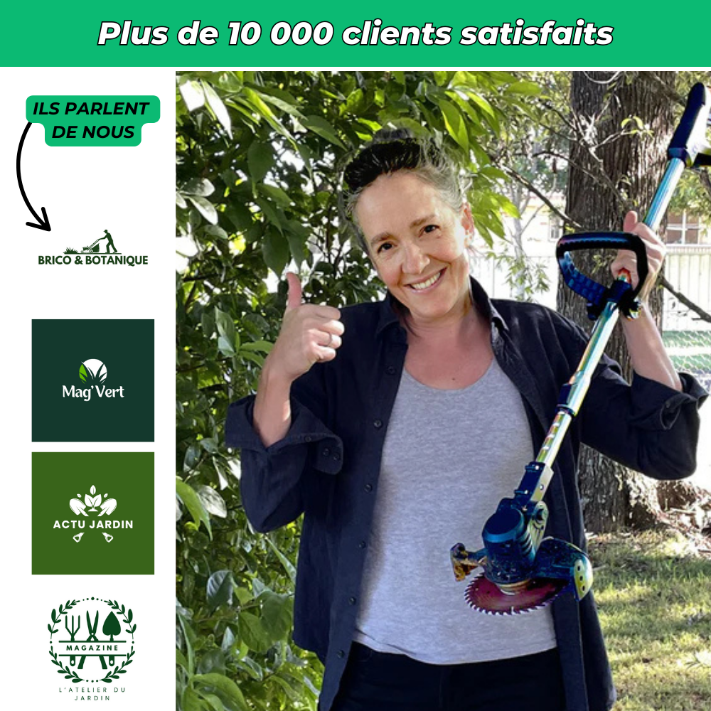 D80 PRO Débroussailleuse Sans Fil Haute Puissance – Coupe d'Herbe, Buissons et Branches Épaisses